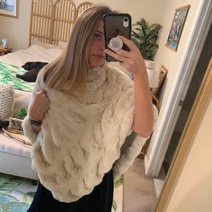 Faux Fur Poncho